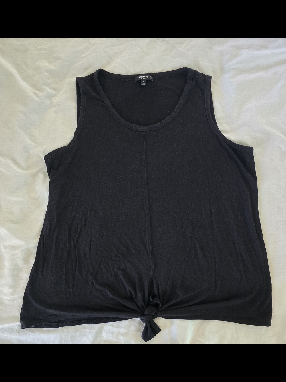 Premise Black Knot-Front Tank Top